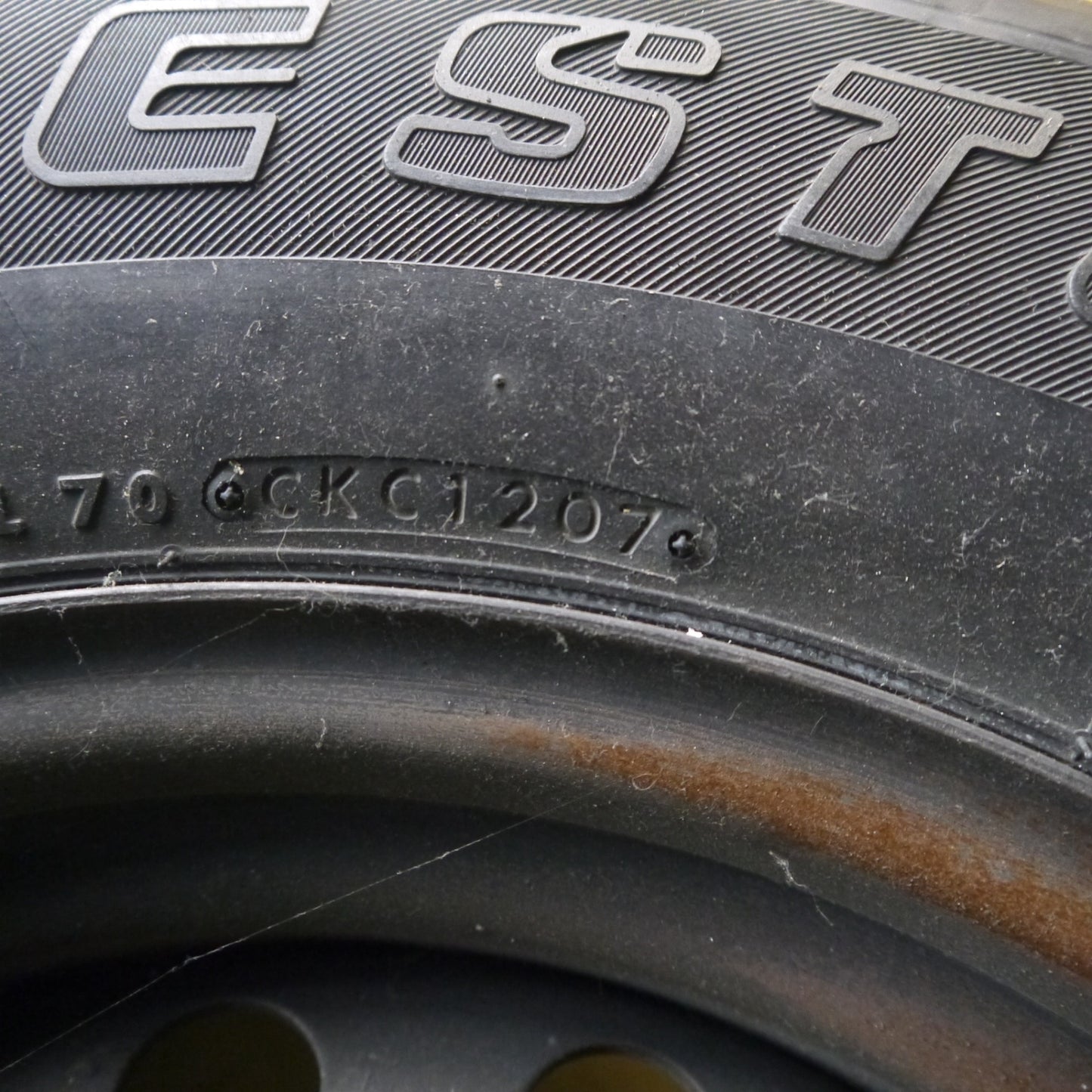 未使用!1本★トヨタ FJクルーザー 純正 スチール 265/70R17 ブリヂストン デューラー H/T 840 スペア 17インチ PCD139.7/6H★5082904Hノ