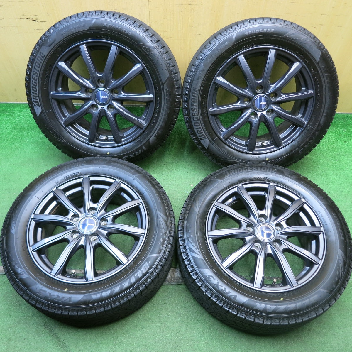 バリ溝!21年!キレイ!9.5分★スタッドレス 205/60R16 ブリヂストン ブリザック VRX3 D.O.S. DOS 16インチ PCD114.3/5H★5072607HAス
