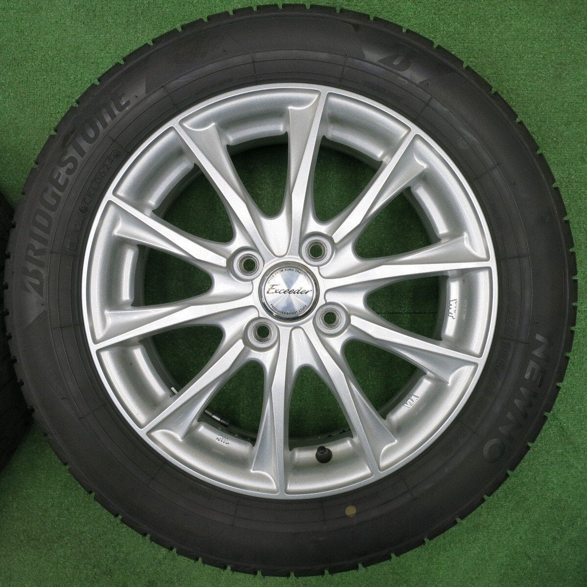 バリ溝!24年!キレイ!ほぼ10分★185/60R15 ブリヂストン NEWNO スタッドレス オートバックス ノーストレック N5 Exceeder エクシーダー 15インチ PCD100/4H★4121602NJス