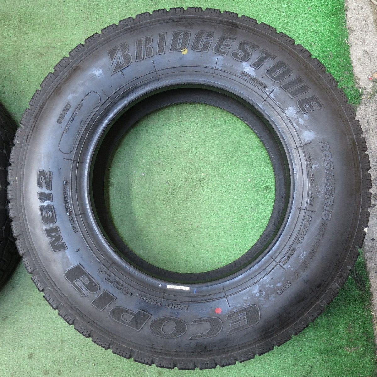 ほぼ未使用!25年!6本★トラック タイヤ 205/85R16 117/115N ブリヂストン エコピア M812 ミックス オールシーズン 16インチ★6020611イスタ