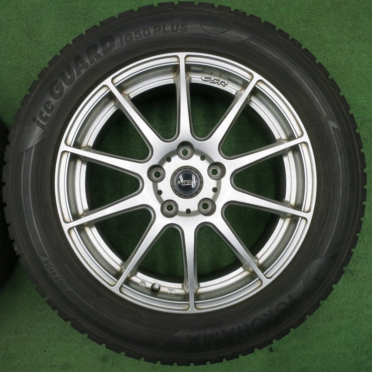 バリ溝!9分★スタッドレス 225/55R17 ヨコハマ アイスガード iG50 プラス X CROSS SPEED PREMIUM 17インチ PCD114.3/5H★5010410NJス