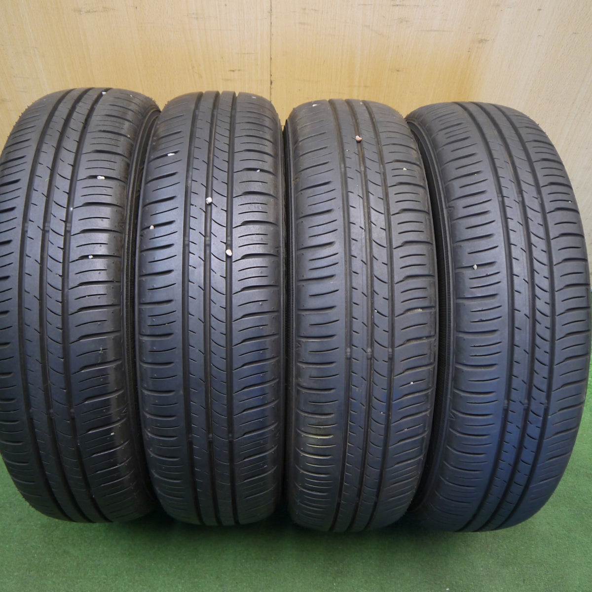 バリ溝!24年!キレイ!9.5分◎スズキ MR52S MR92S ハスラー Jスタイル 純正 165/60R15 ダンロップ エナセーブ EC300+ 15インチ PCD100/4H◎6082405Hノ