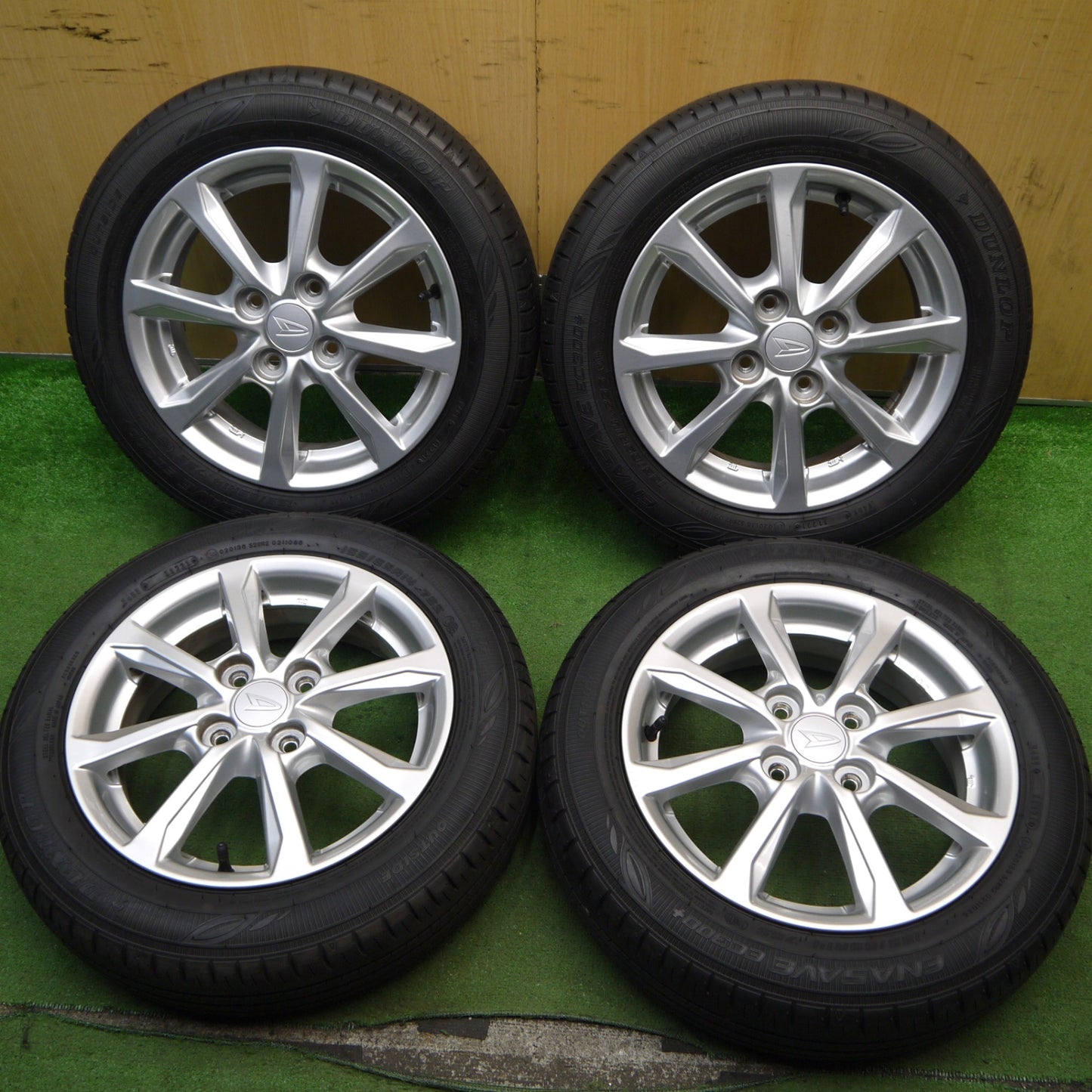 バリ溝!21年!キレイ!9.5分以上★ダイハツ タント ミライース 等 純正 155/65R14 ダンロップ エナセーブ EC300+ 14インチ PCD100/4H★5062503Hノ