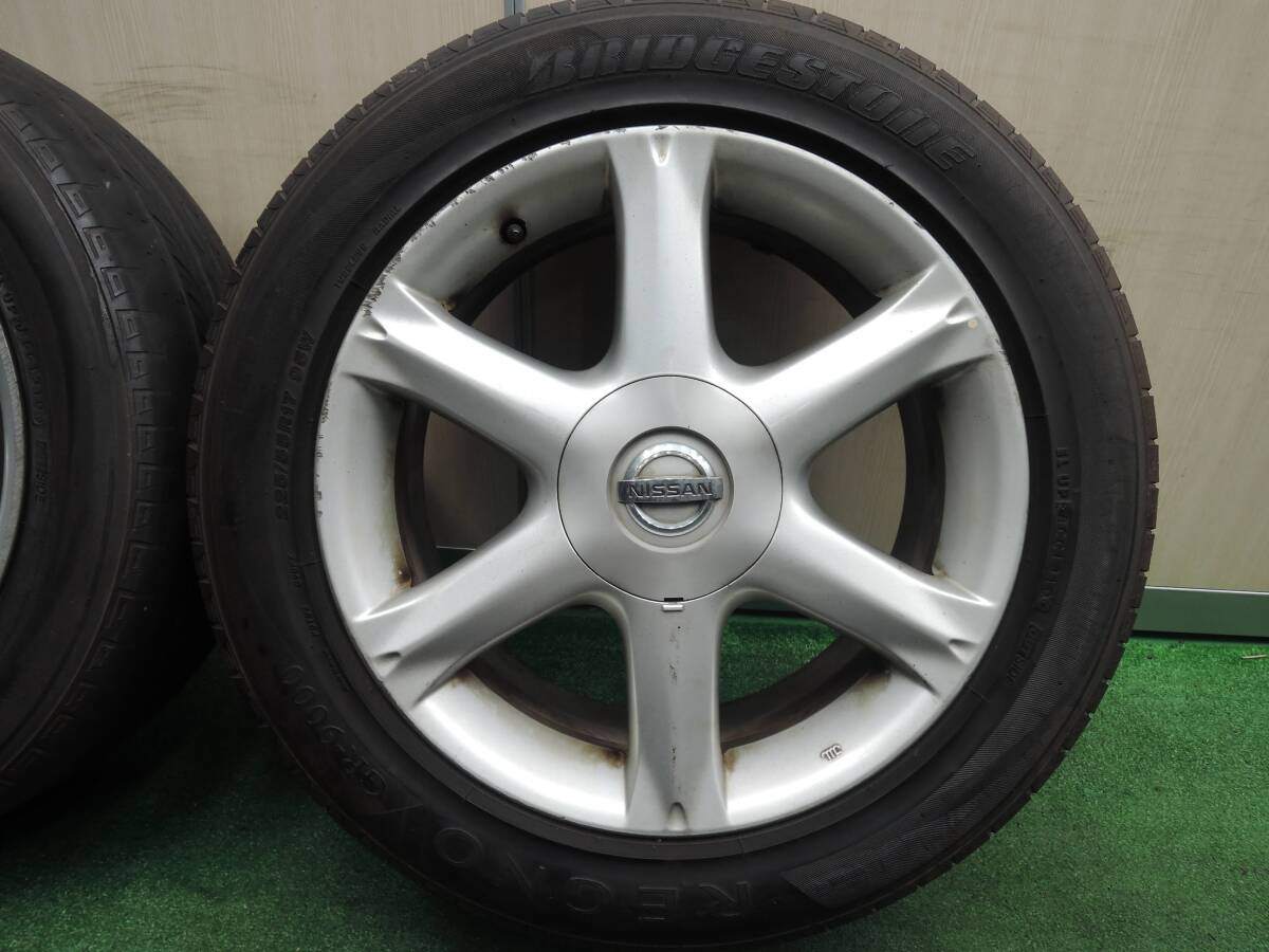 4本価格★日産 F50 シーマ 純正 225/55R17 ブリヂストン レグノ GR-9000 17インチ PCD114.3/5H★3110407HAノ
