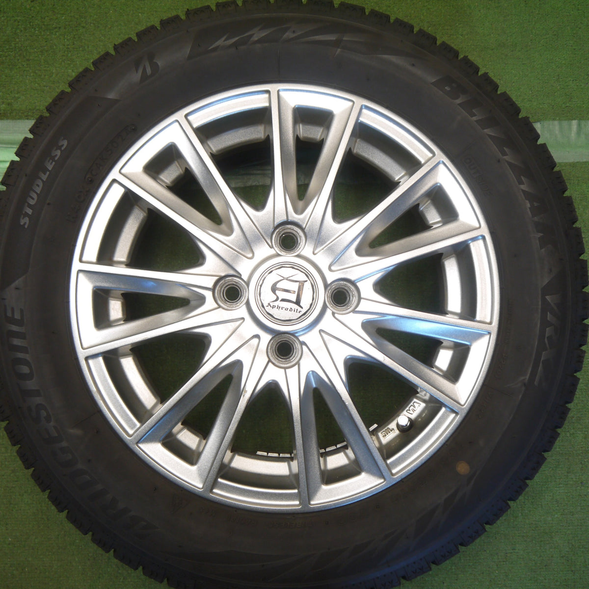 バリ溝!24年!9分◎スタッドレス 165/65R14 ブリヂストン ブリザック VRX2 Aphrodite アフロディーテ 14インチ ハスラー ソリオ 等 PCD100/4H◎6100604Hス