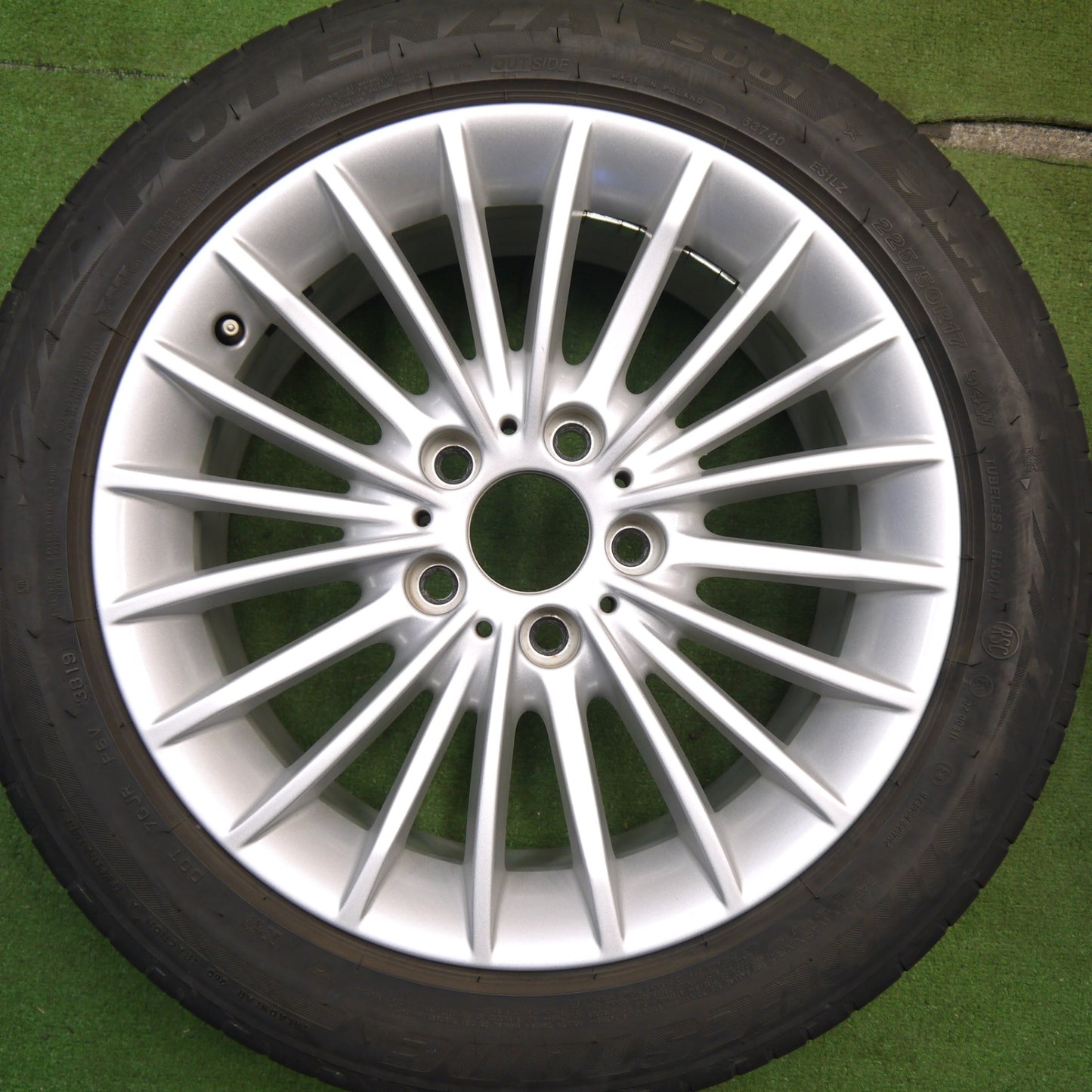 キレイ★BMW 3シリーズ F30 純正 225/50R17 ブリヂストン ポテンザ S001 17インチ PCD120/5H★5051302Hノ