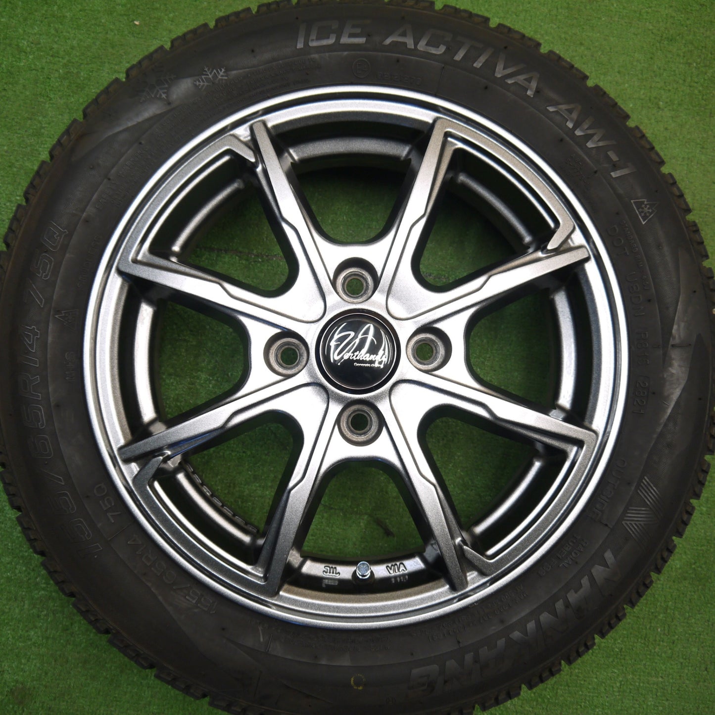 バリ溝!21年!キレイ!8.5分★スタッドレス 155/65R14 ナンカン アイスアクティバ AW-1 Verthandi ヴェルザンディ ヴェルサンディ 14インチ PCD100/4H★5041406Hス