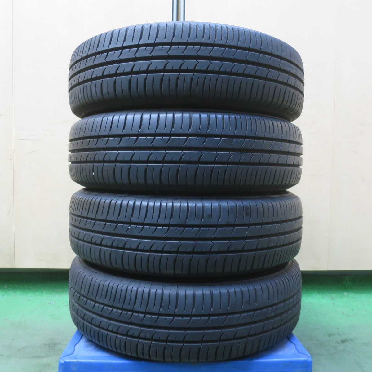バリ溝!22年!キレイ!8.5分◎LOXARNY SPORT 155/65R14 グッドイヤー EfficientGrip ECO hybrid EG01 ロクサーニ スポーツ 14インチ PCD100/4H◎6102001イノ