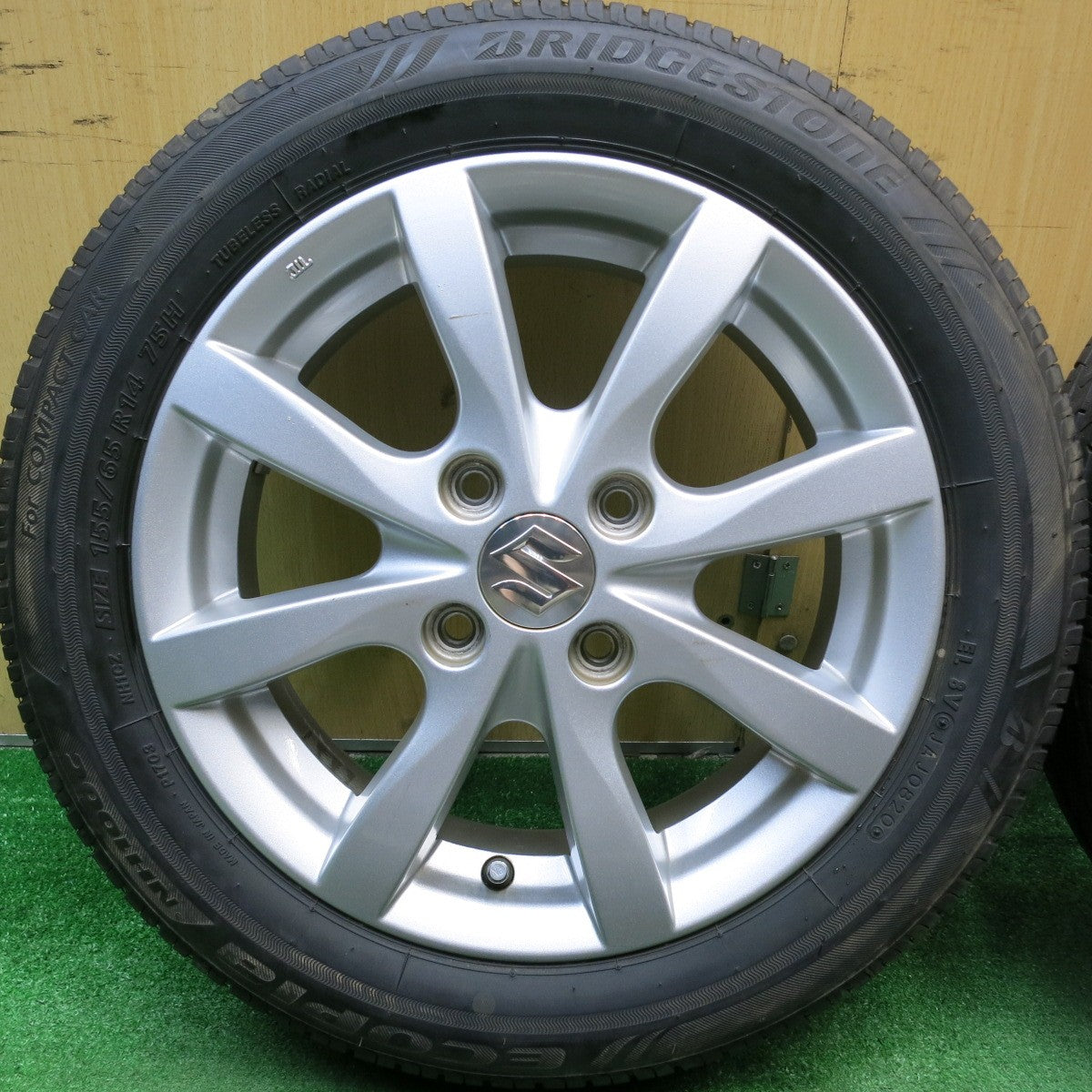 4本価格★スズキ ワゴンR 純正 155/65R14 ブリヂストン エコピア NH100C 14インチ PCD100/4H★5061306HAノ