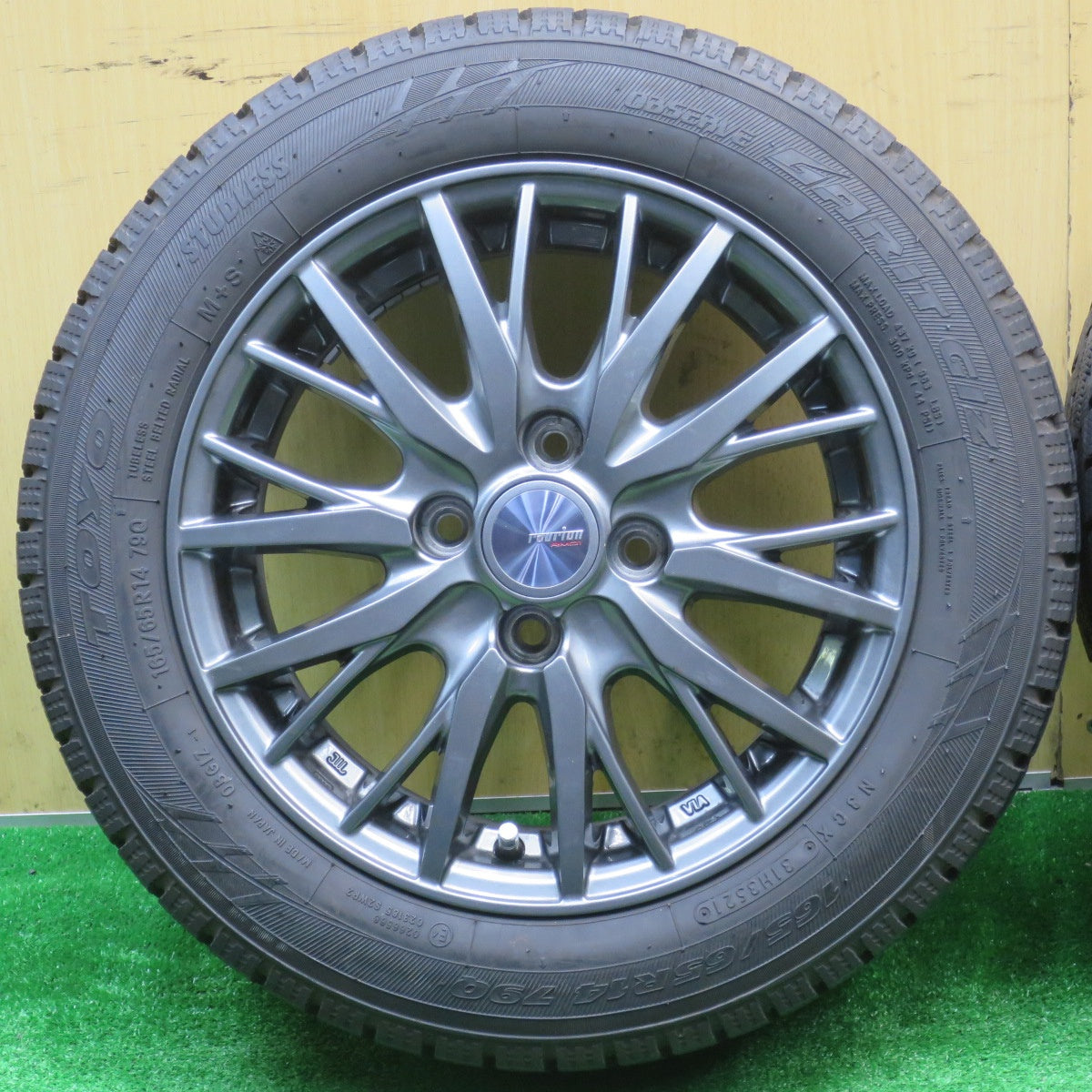 バリ溝!21年!キレイ!ほぼ10分★スタッドレス 165/65R14 トーヨー オブザーブ ガリット GIZ ravrion RM01 ラブリオン 14インチ ソリオ アトレー 等 PCD100/4H★5110708NJス