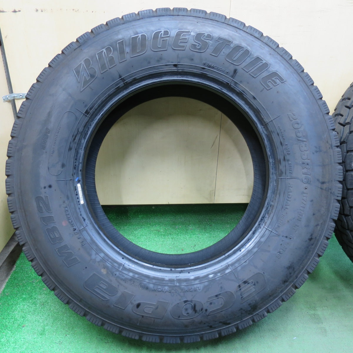 バリ溝!25年!9.5分!6本★トラック タイヤ 205/85R16 117/115N ブリヂストン エコピア M812 ミックス オールシーズン 16インチ★5101003イスタ