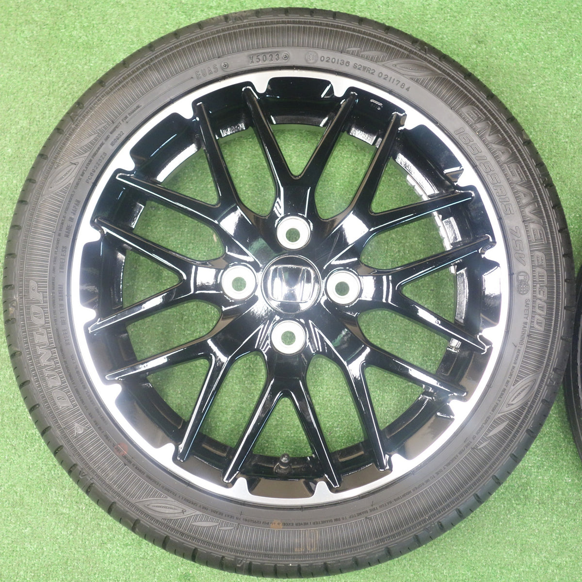 新車外し!23年★ホンダ JF5 JF6 N-BOX カスタム 純正 165/55R15 ダンロップ エナセーブ EC300 15インチ PCD100/4H★6020801KTノ