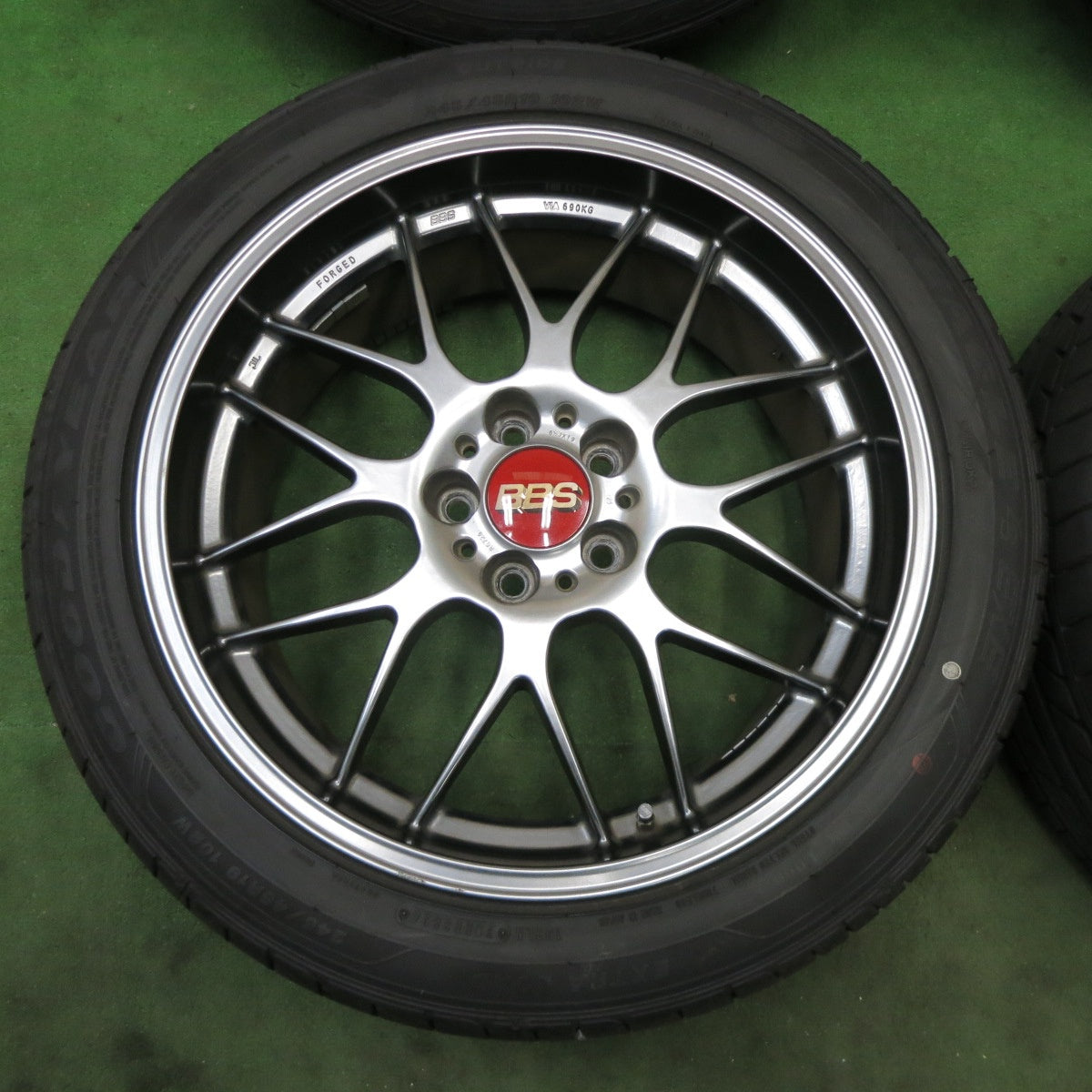 バリ溝!24年!キレイ!9.5分★BBS RG729 鍛造 245/45R19 グッドイヤー イーグル LS EXE 19インチ PCD114.3/5H★6011301ナノ