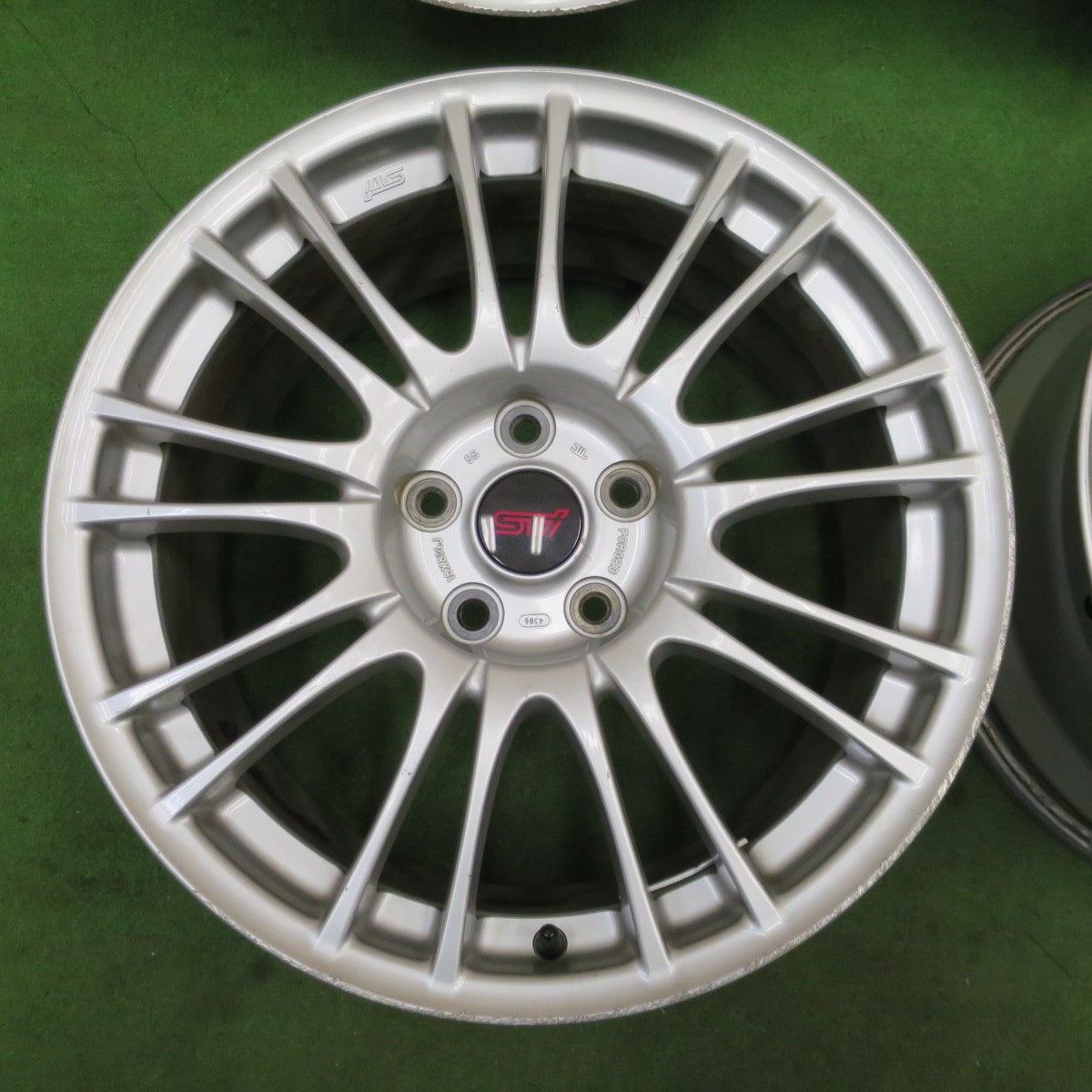 4本価格★スバル GRB インプレッサ WRX STi 純正 OP BBS RV739 ホイール 18インチ 18×8.5J PCD114.3/5H★6021405ナホ