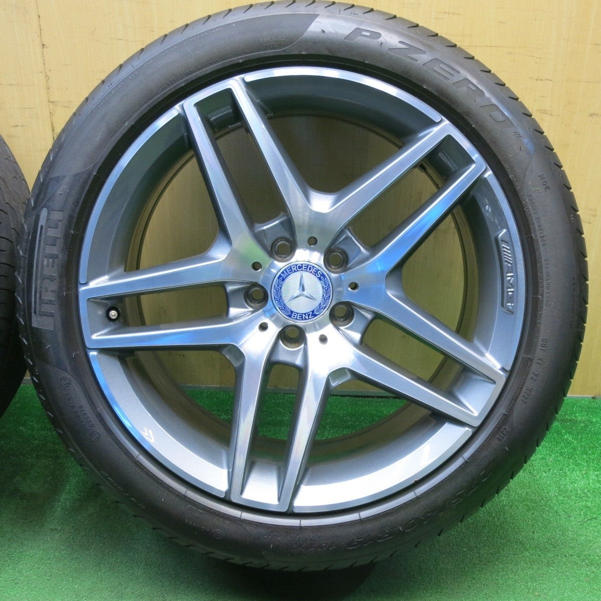 バリ溝 綺麗 9.5分★ベンツ Sクラス W222 純正 AMG 245/45R19 275/40R19 ブリヂストン GR-X2 ピレリ PZERO PCD112★5030901NJノ