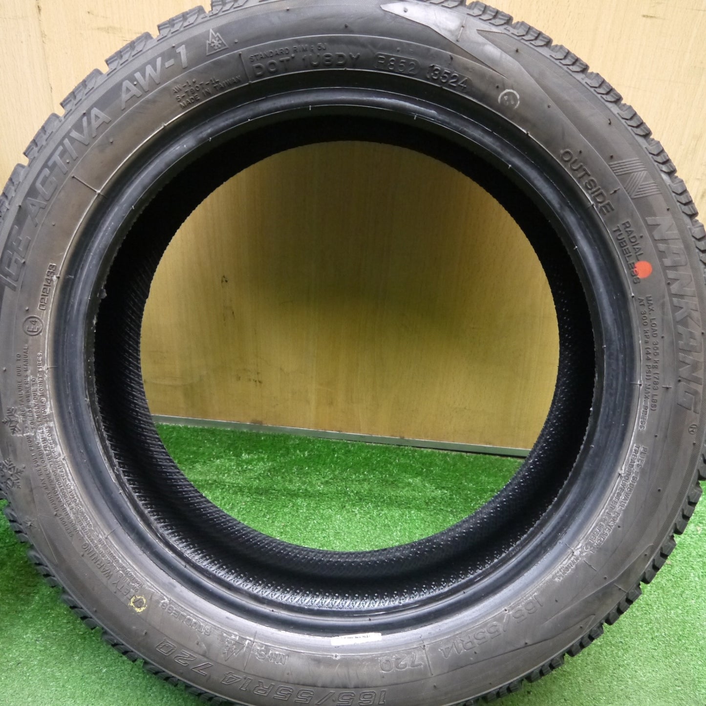 バリ溝!24年!9.5分★スタッドレス 165/55R14 ナンカン アイスアクティバ AW-1 タイヤ 14インチ 軽自動車 ワゴンR ルークス 等★5062304Hスタ