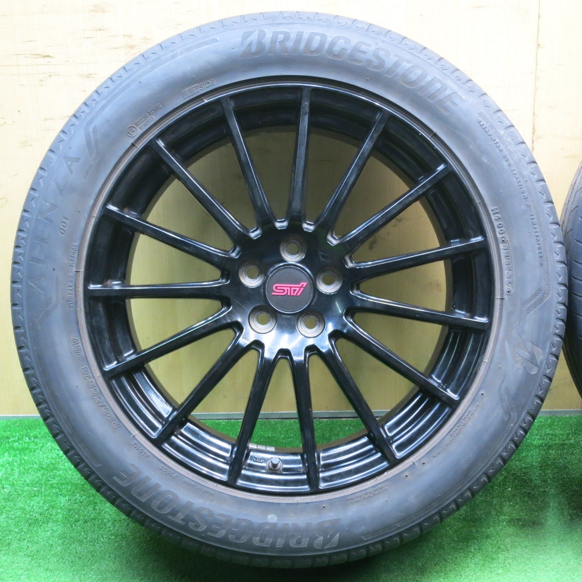 4本価格★スバル フォレスター STI 純正 ENKEI 225/55R18 ブリヂストン アレンザ 001 エンケイ 18インチ PCD100/5H★5051203NJノ