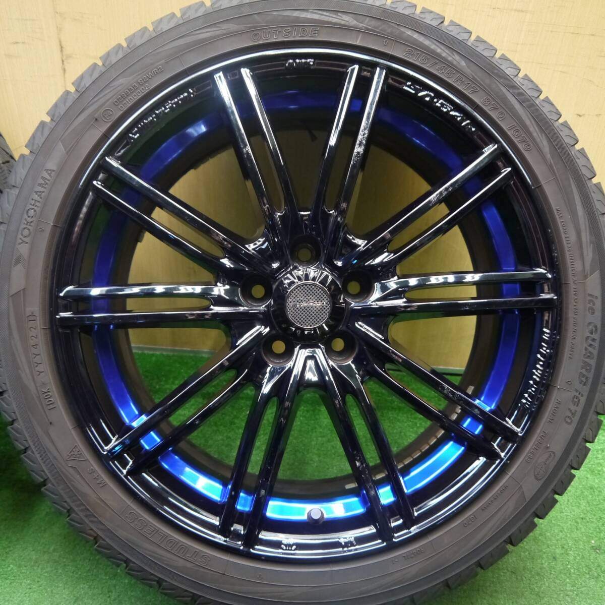 4本価格 21年★86 BRZ 等 WedsSport SA-54R 215/45R17 スタッドレス ヨコハマ アイスガード iG70 PCD100/5H★5033106Hス