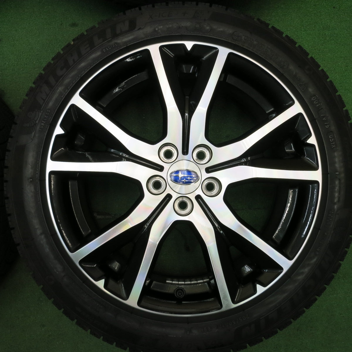 バリ溝!キレイ!8.5分★スバル インプレッサ スポーツ 純正 205/50R17 スタッドレス ミシュラン X-ICE3+ 17インチ PCD100/5H★5051407TNス
