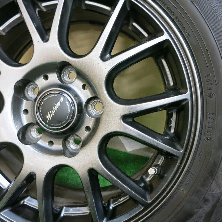 バリ溝 キレイ 9分★スタッドレス 195/65R15 ダンロップ ウインターマックス WM02 Mistiere PCD114.3/5H★4051107イス