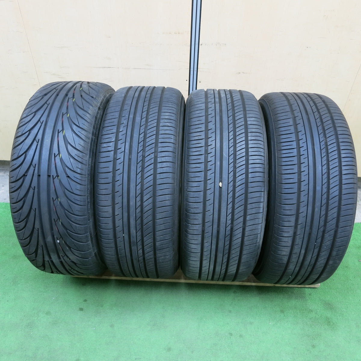 バリ溝!24年!ほぼ10分★SHALLEN MX AME 225/45R18 ナンカン ウルトラスポーツ NS-2 ヨコハマ アドバン dB V552 シャレン 18インチ PCD114.3/5H★5042502TTノ
