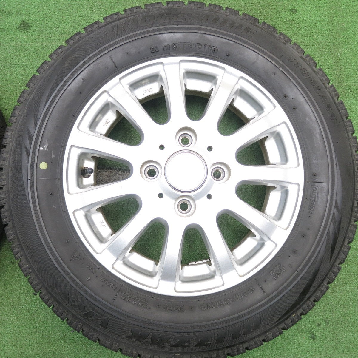 バリ溝!9分★スタッドレス 145/80R13 ブリヂストン ブリザック VRX La-Strada Tirado@ 阿部商会 13インチ PCD100/4H★5051611AKス
