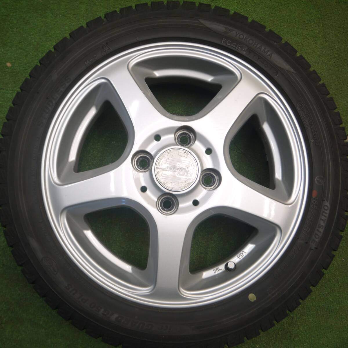 バリ溝!21年!キレイ!9分★スタッドレス 165/55R14 ヨコハマ アイスガード iG60 SIBILLA GX シビラ ワゴンR タント スペーシア 等 軽自動車 PCD100/4H★5021704Hス