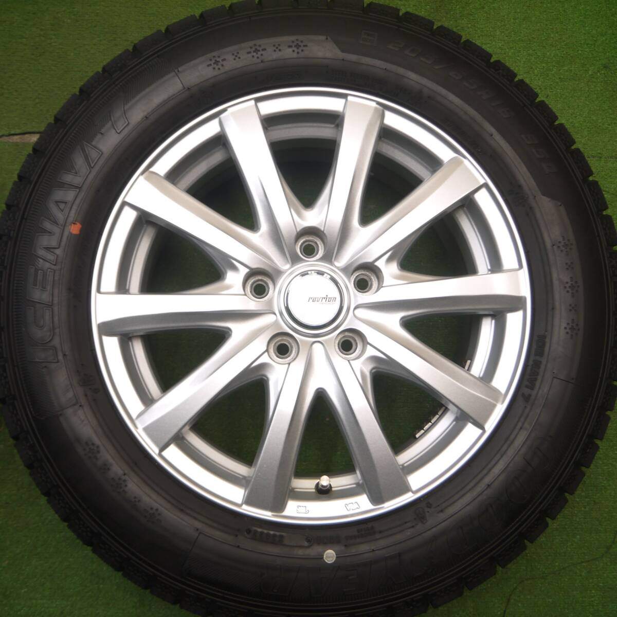 超バリ溝!22年!キレイ!ほぼ10分★スタッドレス 205/65R16 グッドイヤー アイスナビ7 ravrion RS01 ラブリオン 16インチ PCD114.3/5H★5030310Hス
