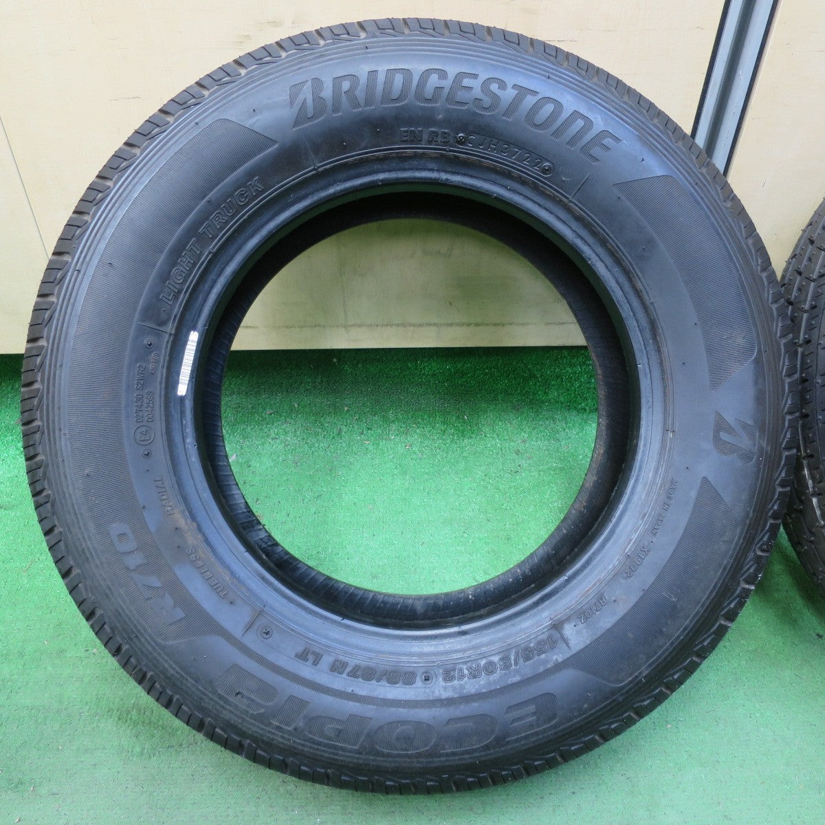 未使用!22年!2本★155/80R12 88/87N ブリヂストン エコピア R710 タイヤ 12インチ 商用 バン 小型 トラック 等★5062603イノタ