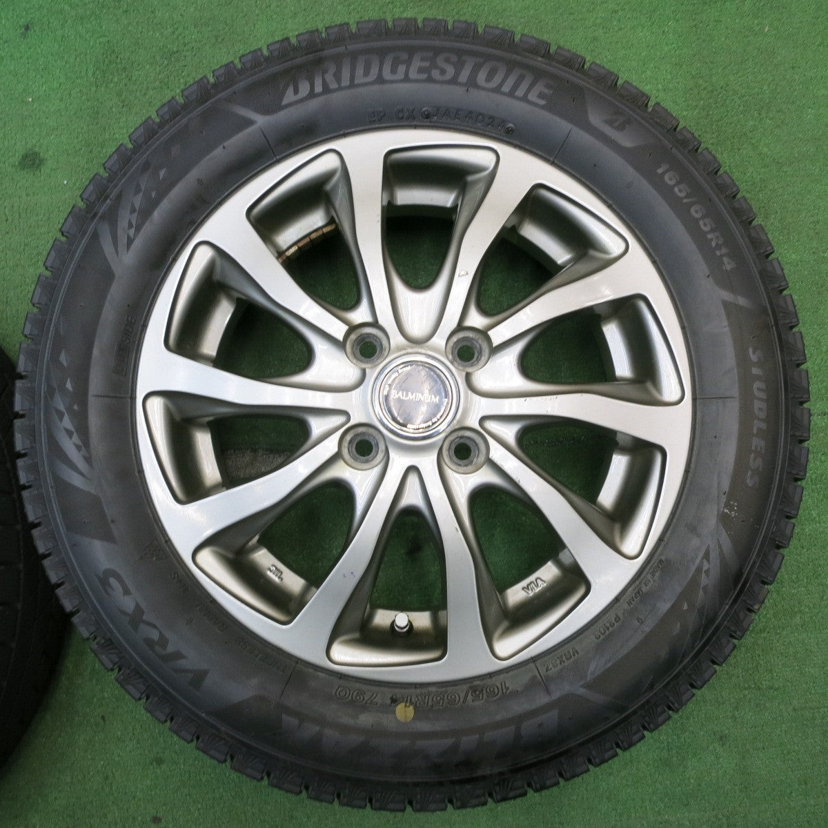 バリ溝!24年!9分★スタッドレス 165/65R14 ブリヂストン ブリザック VRX3 BALMINUM バルミナ 14インチ ソリオ ハスラー 等 PCD100/4H★5051205NJス