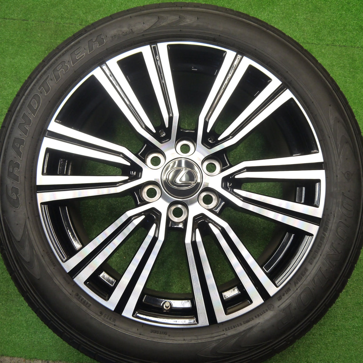 バリ溝!22年!キレイ!9.5分★レクサス LX 純正 RAYS 265/50R22 ダンロップ グラントレック PT5A 22インチ レイズ PCD139.7/6H★5102103Hノ
