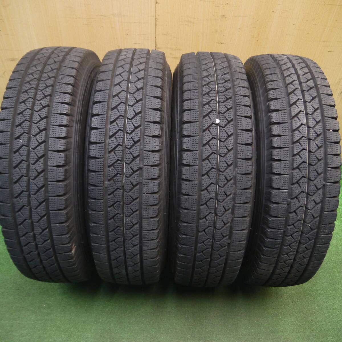 バリ溝!21年!9.5分以上★スタッドレス 165R13 6PR ブリヂストン ブリザック VL1 スチール ホイール 13インチ PCD100/4H★5022509Hス