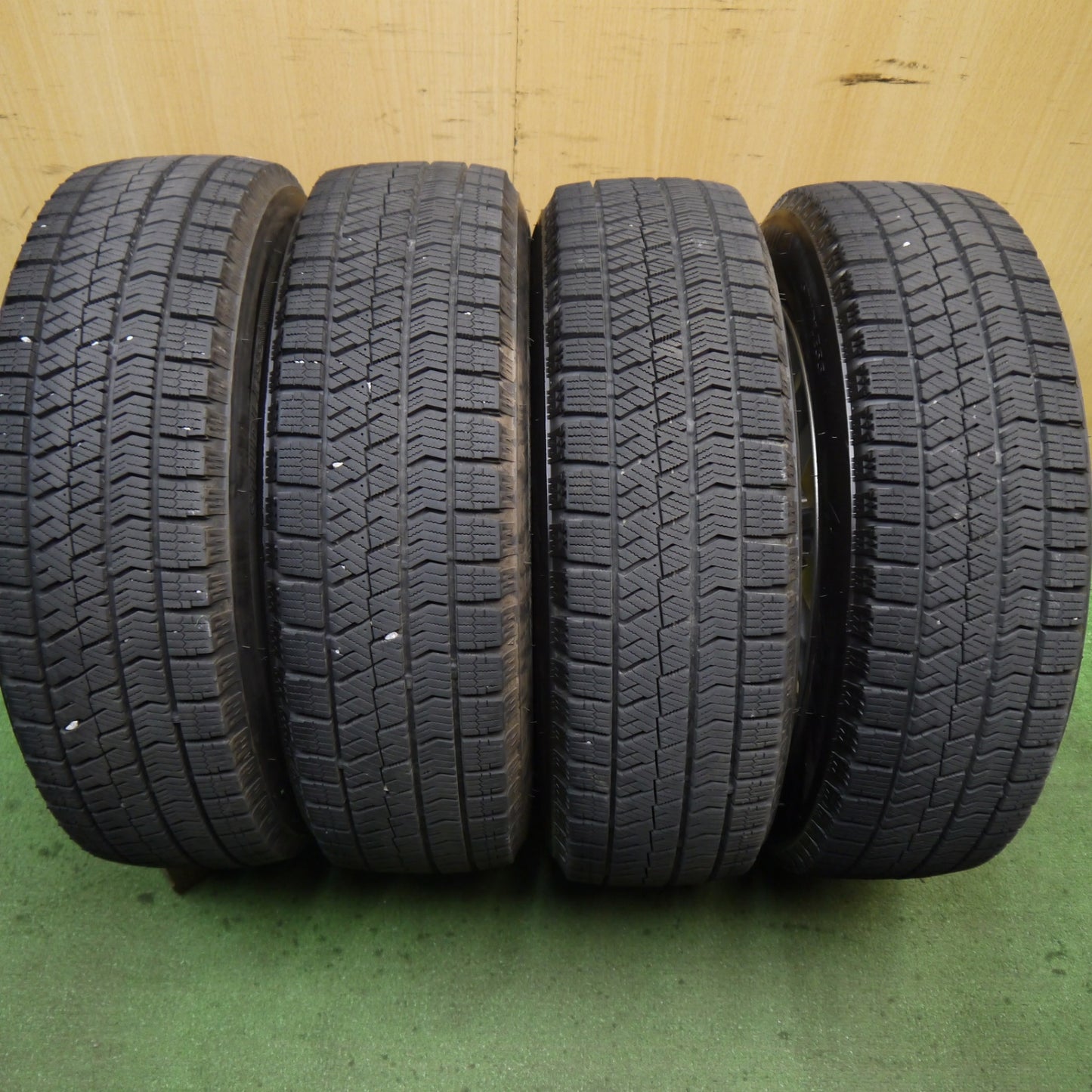 バリ溝!23年!キレイ!9分★スタッドレス 165/65R14 ブリヂストン ブリザック VRX2 BALMINUM バルミナ 14インチ PCD100/4H★5080406Hス