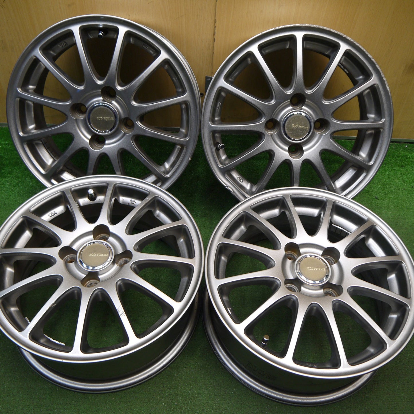 4本価格★ECO FORME SE-12 エコフォルム 14インチ ホイール 14×5.5J PCD100/4H★5063006Hホ
