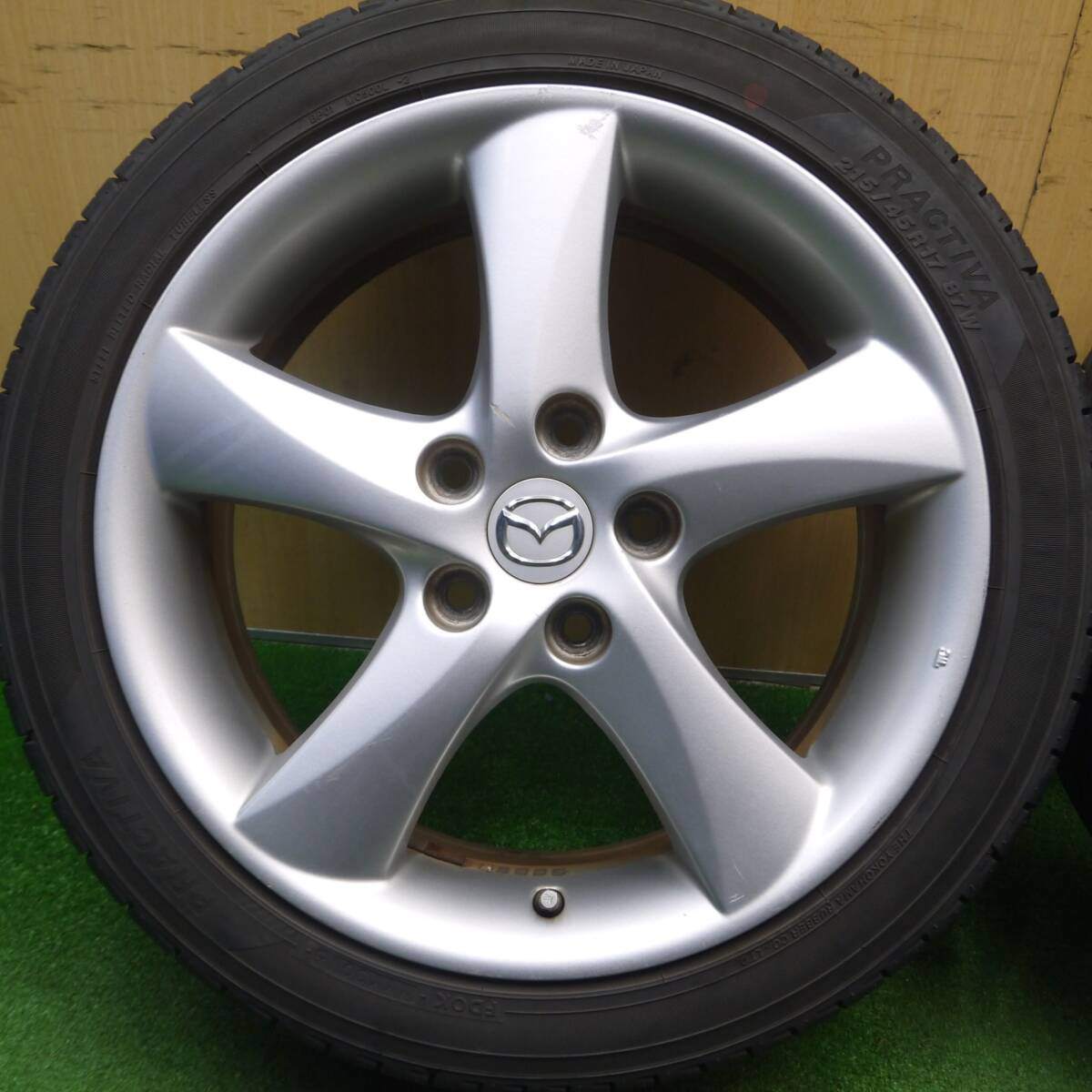 4本価格★マツダ アテンザ 純正 215/45R17 プラクティバ ヨコハマ製 17インチ PCD114.3/5H★5013101Hノ