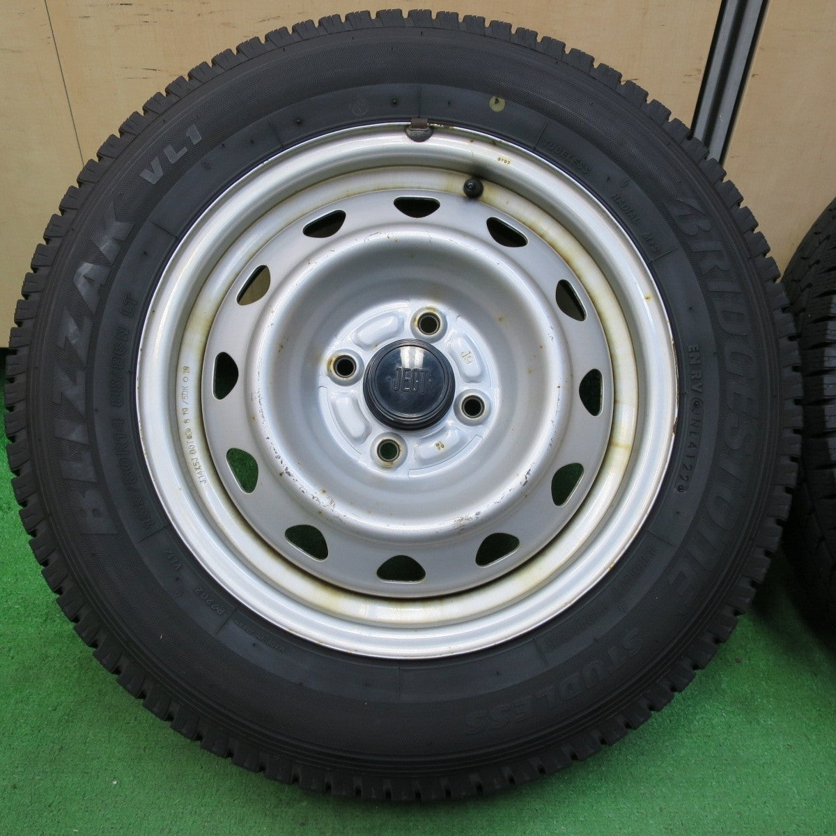 4本価格!22年★スタッドレス 155/80R14 88/86N ブリヂストン ブリザック VL1 JECT スチール 14インチ PCD100/4H★4060905イス