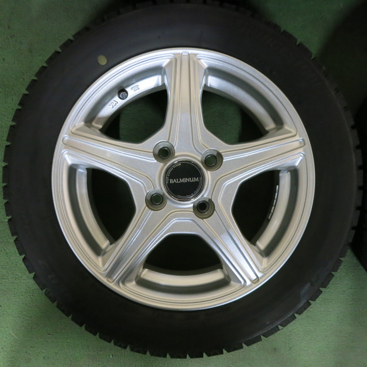 バリ溝!22年!キレイ!9.5分★スタッドレス 155/65R14 ブリヂストン アイスパートナー2 BALMINUM バルミナ 14インチ PCD100/4H★5070418SYス