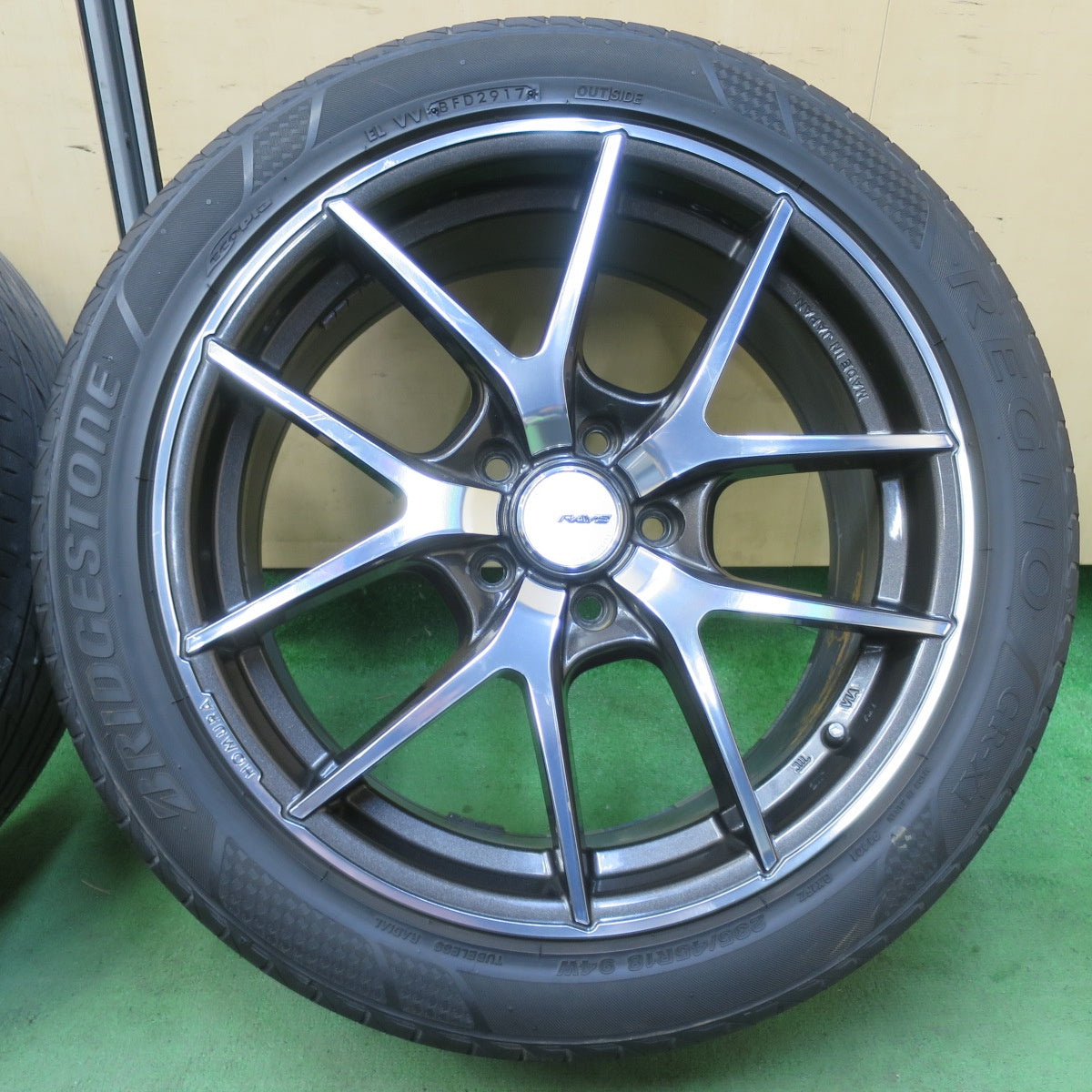 4本価格★RAYS HOMURA A5S 235/45R18 ブリヂストン レグノ GR-XI レイズ ホムラ 18インチ PCD114.3/5H★5050814イノ