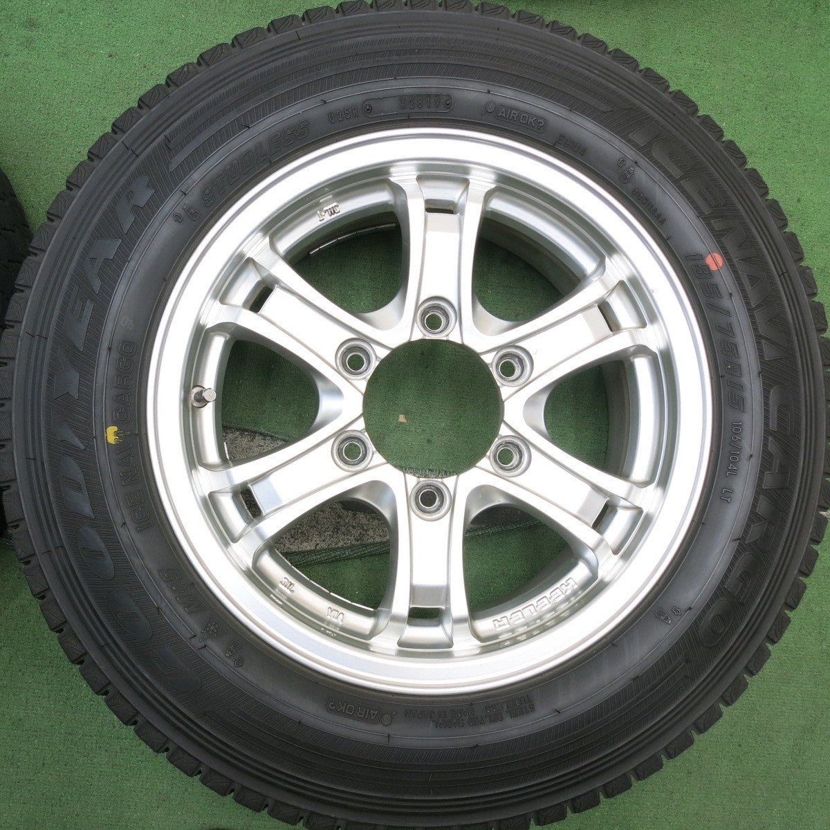 4本価格★KEELER 185/75R15 106/104L スタッドレス グッドイヤー アイスナビ カーゴ キーラー 15インチ PCD139.7/6H★5100502HAス