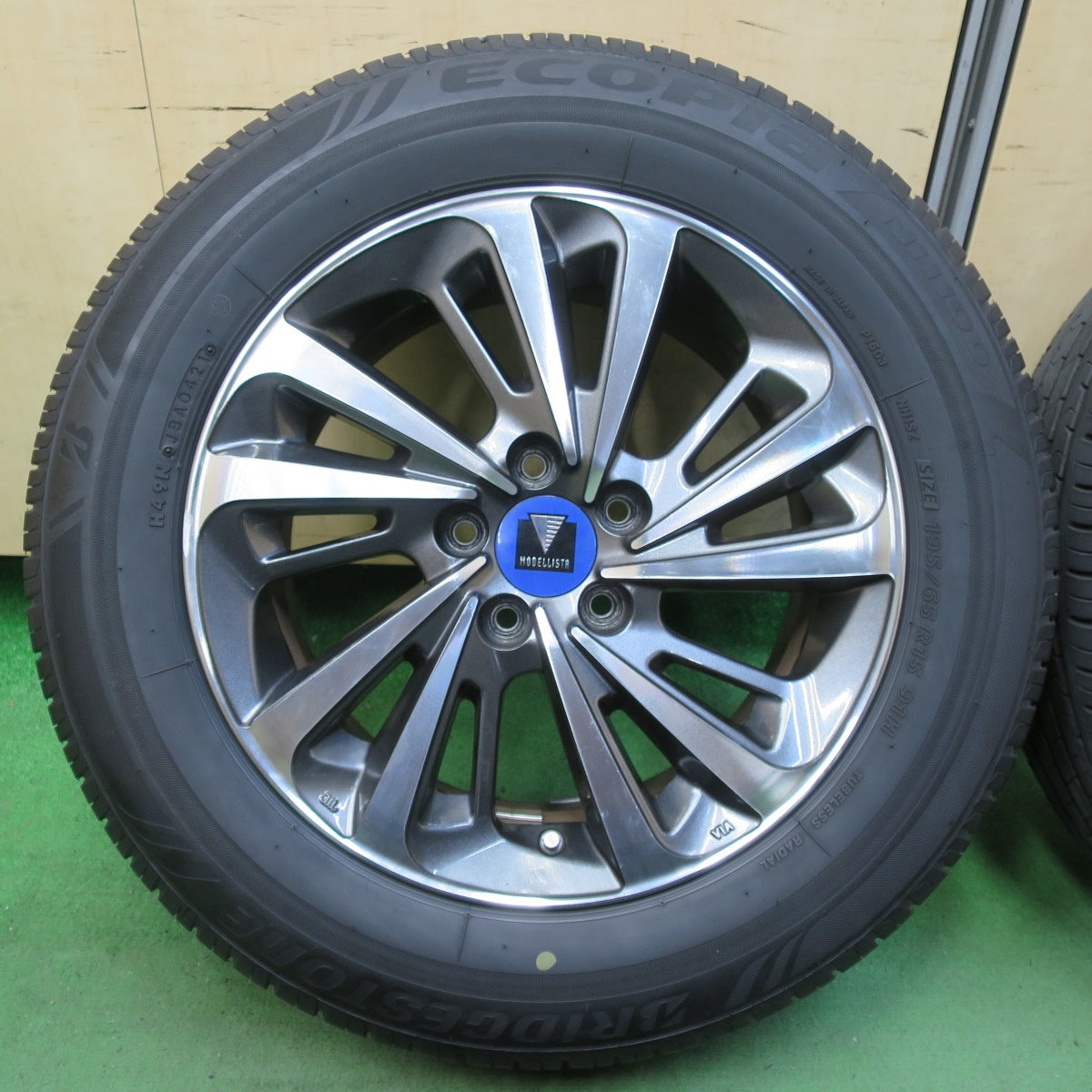 バリ溝!21年!キレイ!8.5分★トヨタ 50系 プリウス 純正 MODELLISTA SpinAIR3 195/65R15 ブリヂストン エコピア NH100 モデリスタ スピンエアー3 PCD100/5H★5040911イノ