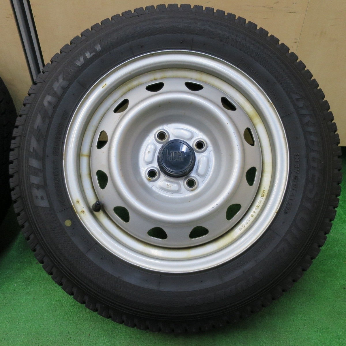 4本価格!22年★スタッドレス 155/80R14 88/86N ブリヂストン ブリザック VL1 JECT スチール 14インチ PCD100/4H★4060905イス