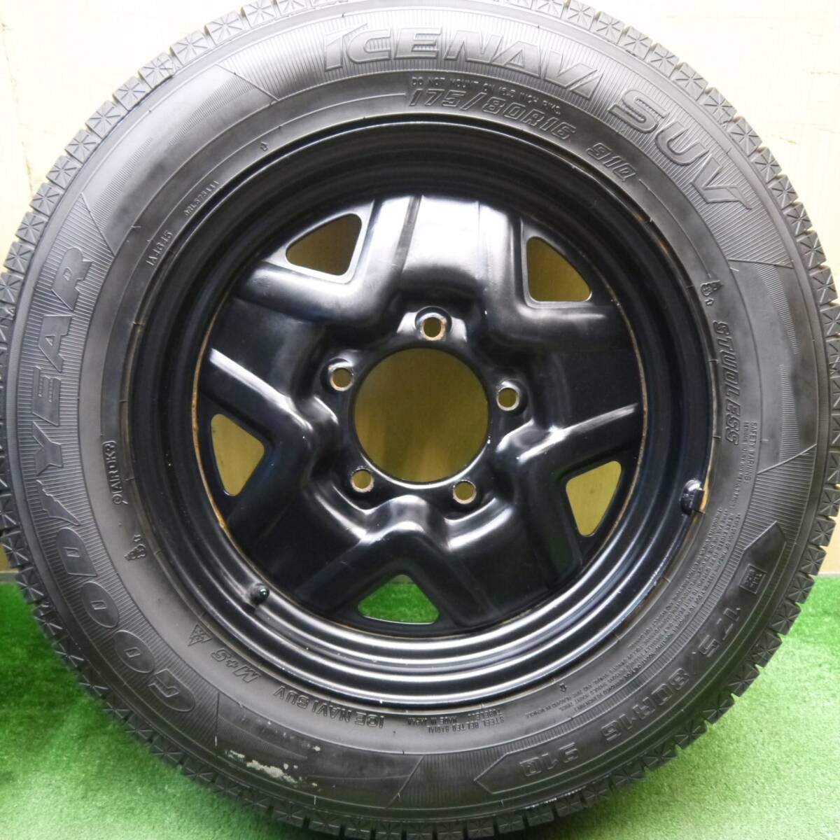 4本価格★スズキ JB64 ジムニー 純正 スチール 175/80R16 スタッドレス グッドイヤー アイスナビ SUV PCD139.7/5H★5031905Hス
