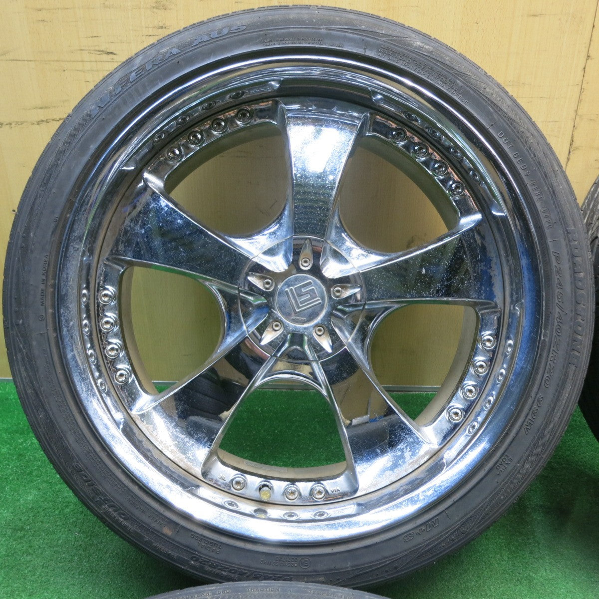 4本価格★WORK LS105 245/40R20 ロードストーン N'FERA SU5 20インチ ワーク PCD114.3/5H★5041508TNノ