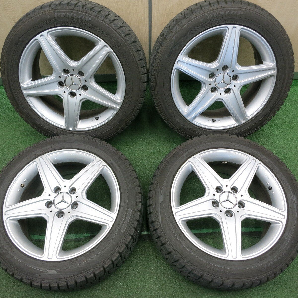 キレイ!20年★ベンツ 等 AGA 225/50R17 スタッドレス ダンロップ ウインターマックス WM02 17インチ PCD112/5H★4033002NJス