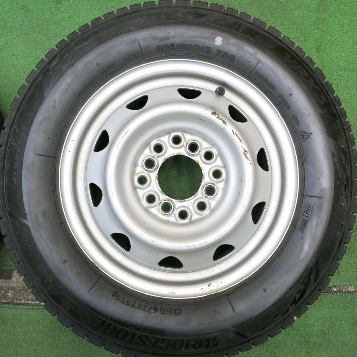 バリ溝!22年!8.5分★スタッドレス 145/80R13 ブリヂストン ブリザック VRX3 スチール 13インチ PCD100 110 114.3/4H マルチ★5062202HAス