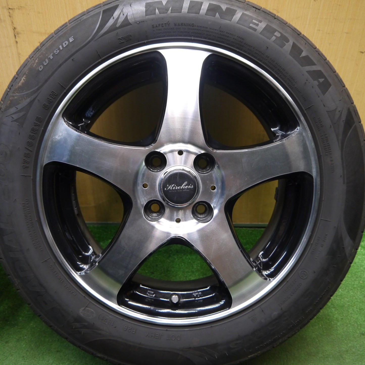 キレイ!21年★175/65R15 ミネルバ RADIAL 209 Kircheis キルヒアイス 15インチ PCD100/4H★5072804Hノ