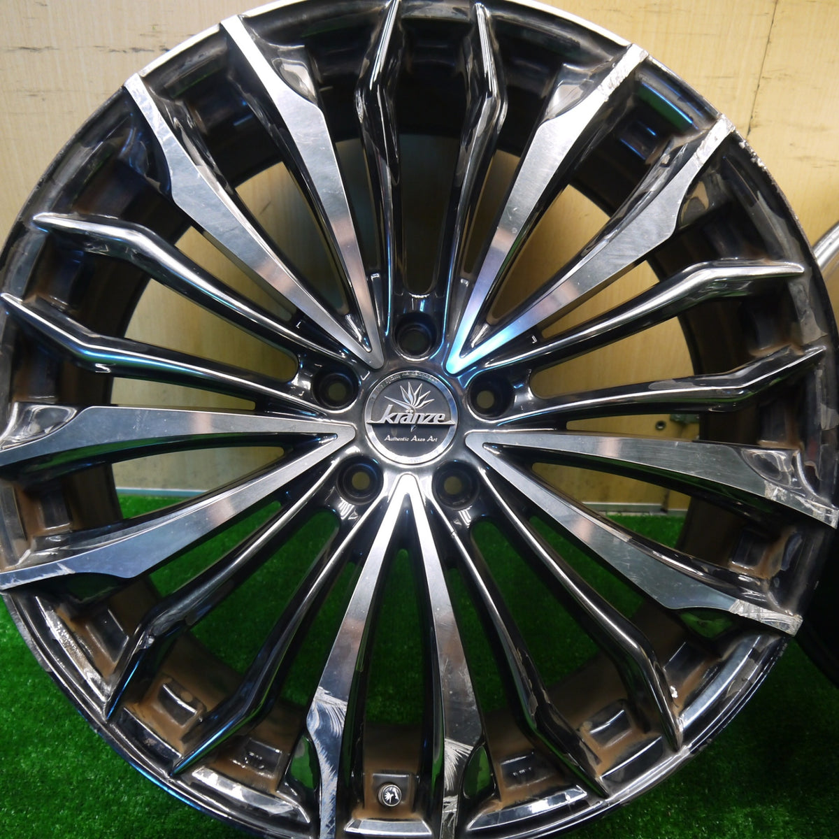 4本価格★Kranze Felsen 358EVO weds 21インチ ホイール 21×8.5J クレンツェ フェルゼン 358 エボ PCD114.3/5H 現状品★5100805Hホ