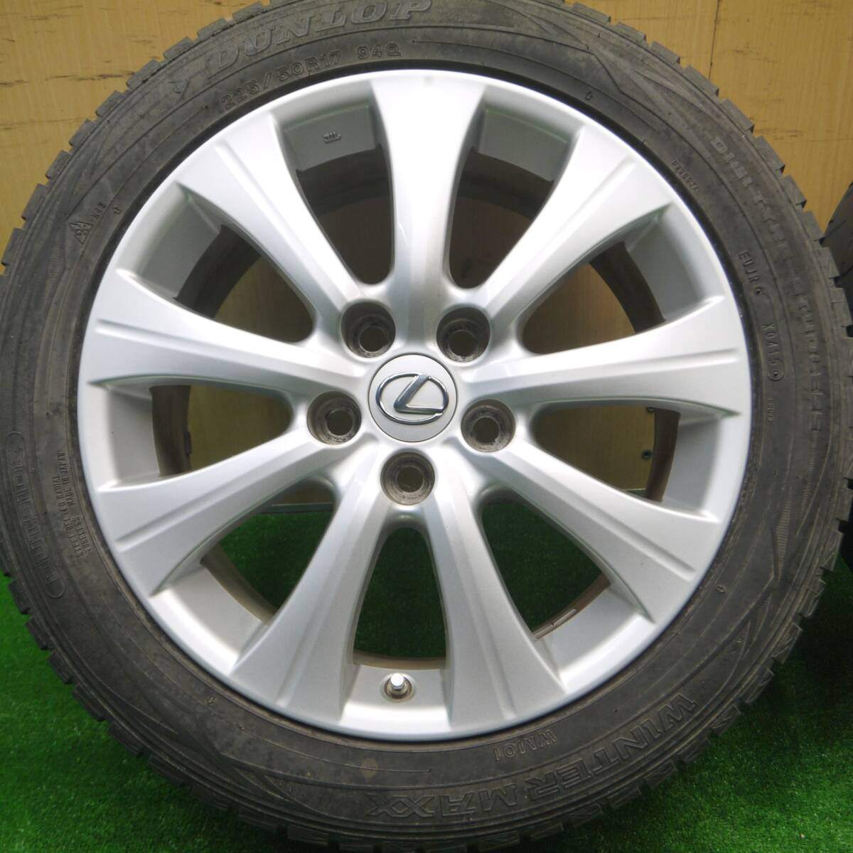 4本価格★レクサス GS 純正 225/50R17 スタッドレス ダンロップ ウインターマックス WM01 17インチ PCD114.3/5H★4080705Hス