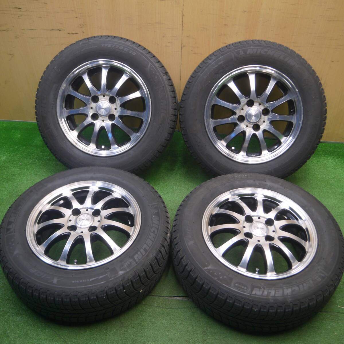 バリ溝!9分★スタッドレス 175/70R14 ミシュラン X-ICE XI3 ROZEST C SPORT ローゼスト 14インチ PCD100/4H★5012012Hス