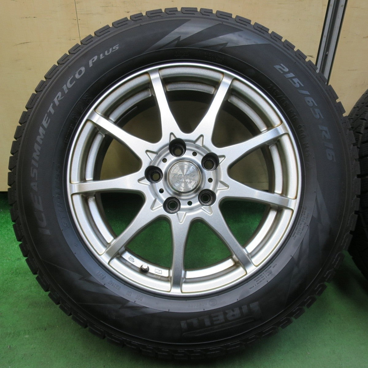 4本価格 21年★スタッドレス 215/65R16 ピレリ アイスアシンメトリコ プラス ZACK Sport-9 MONZA PCD114.3/5H★5012714イス
